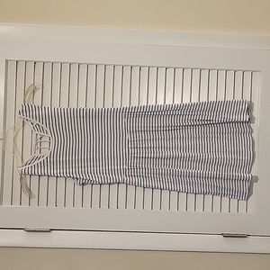 Old Navy striped midi dress with tie back sz XS